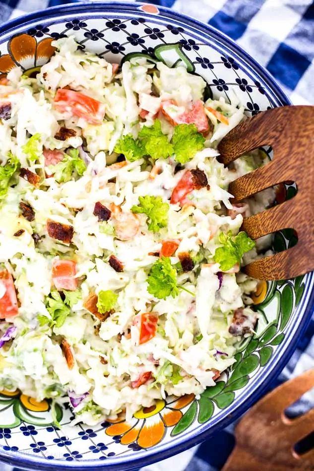 5 Minute BLT Coleslaw Salad recipe - platingpixels.com