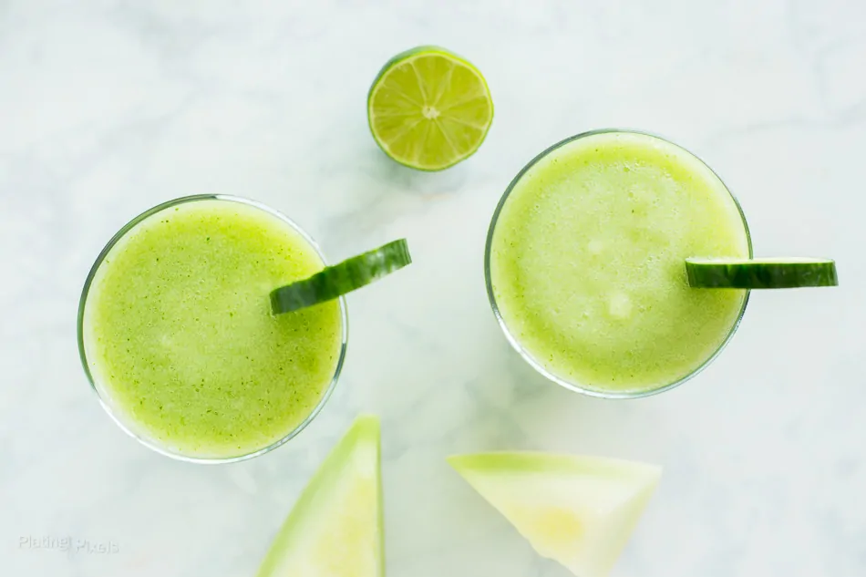 Cucumber Melon Cocktail Slushie - platingpixels.com
