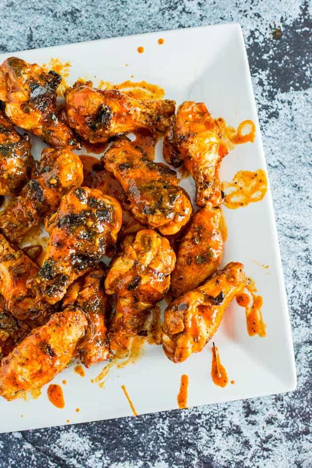Easy Saucy Grilled Buffalo Wings recipe - platingpixels.com