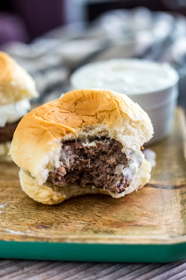 Grilled Gyro Sliders with Homemade Tzatziki Sauce recipe - platingpixels.com