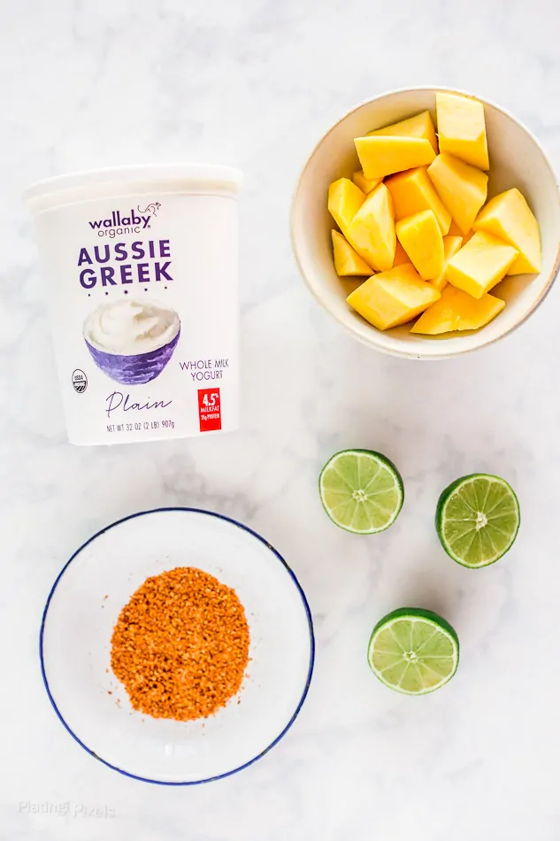 Ingredient for Mexican Mango with Chili and Lime Yogurt Bowls recipe - platingpixels.com