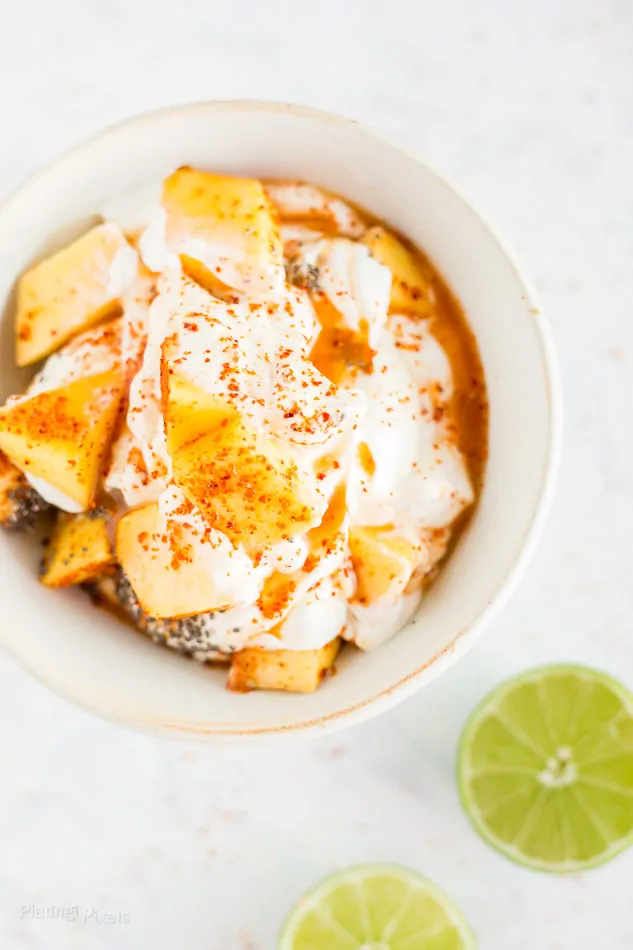 Mexican Mango with Chili and Lime Yogurt Bowls recipe - platingpixels.com