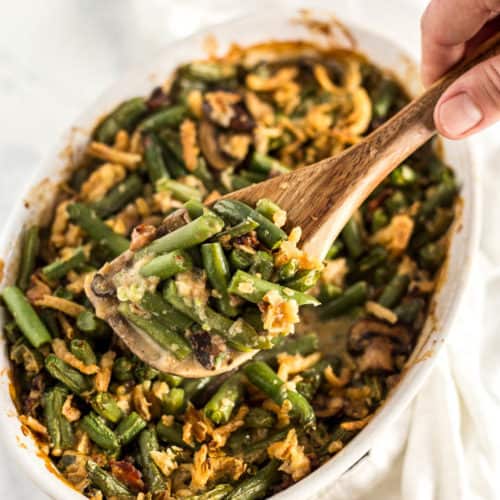 String Bean Casserole with Candied Bacon
