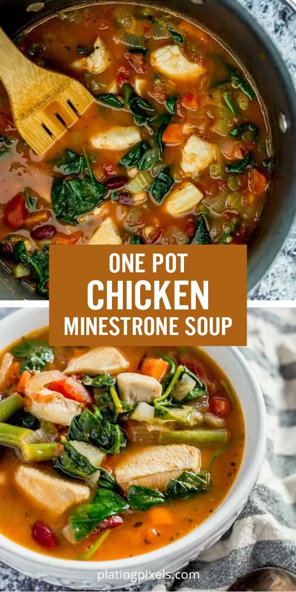 One Pot Chicken Minestrone Soup