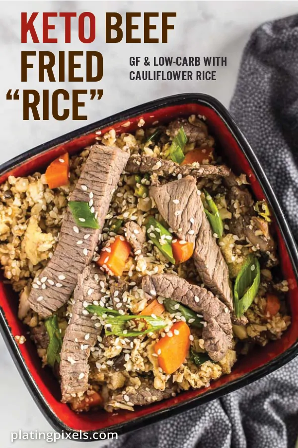 Keto Beef Fried Rice (with Cauliflower Rice)