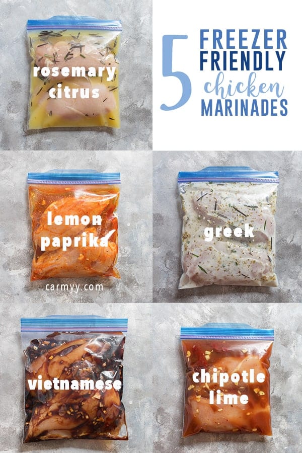 Easy chicken marinades collage
