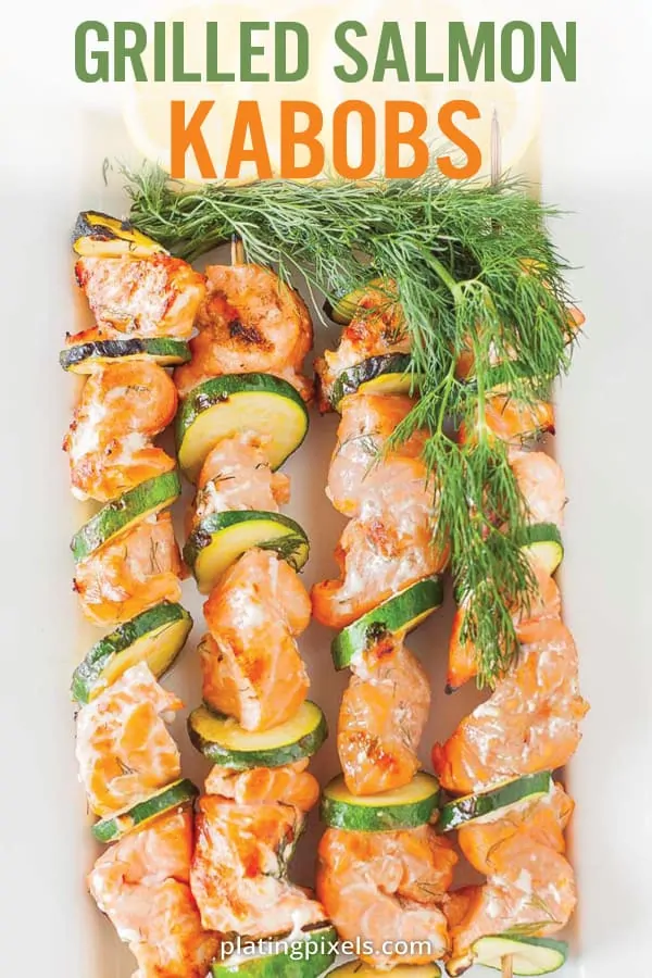 Grilled Salmon Kabobs with Lemon Dill Marinade