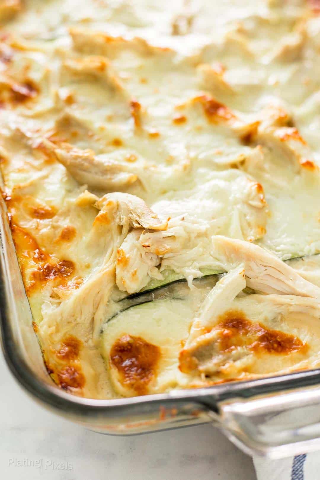 Chicken Alfredo Zucchini Lasagna (Low Carb & Keto)