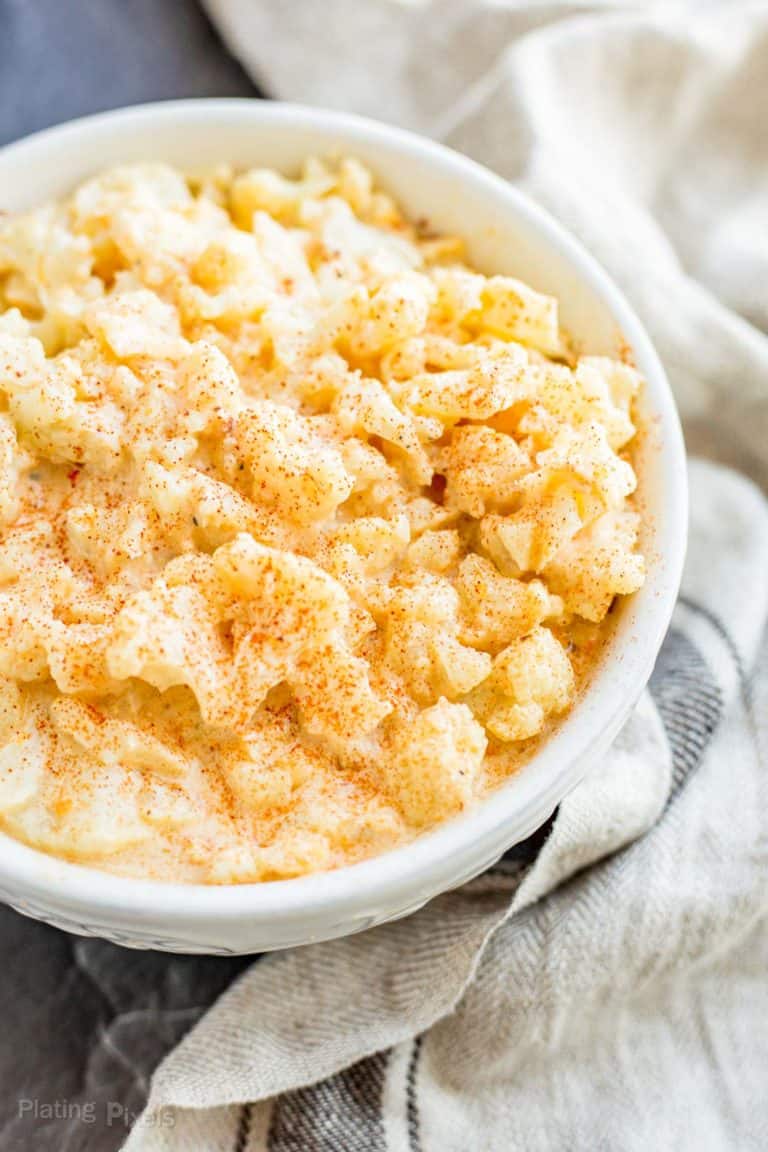 Low-Carb and Keto Cauliflower Mac and Cheese - Plating Pixels