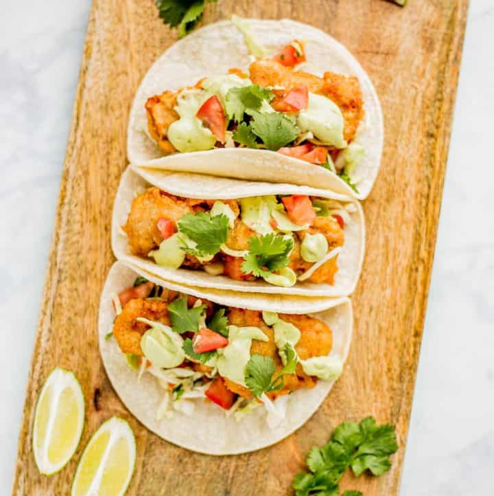 Baked Fish Tacos with Cilantro Dressing - Plating Pixels