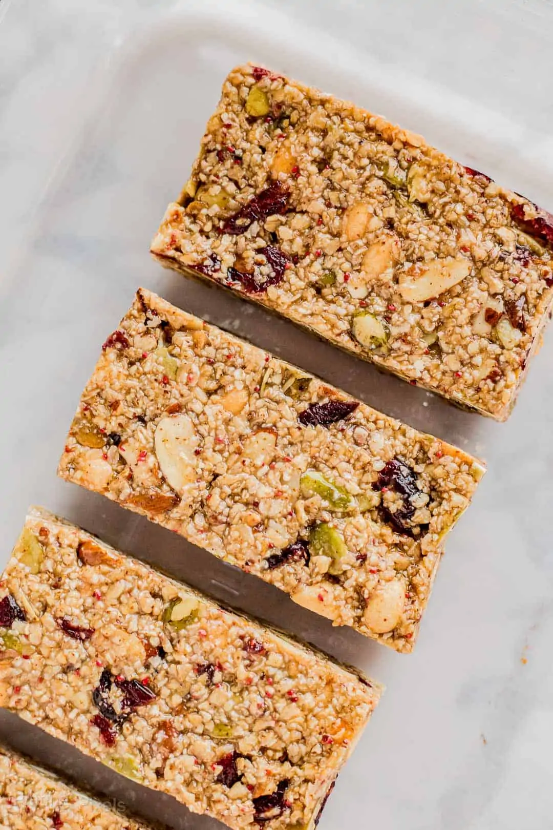 Soft and Chewy Cranberry Almond Granola Bars