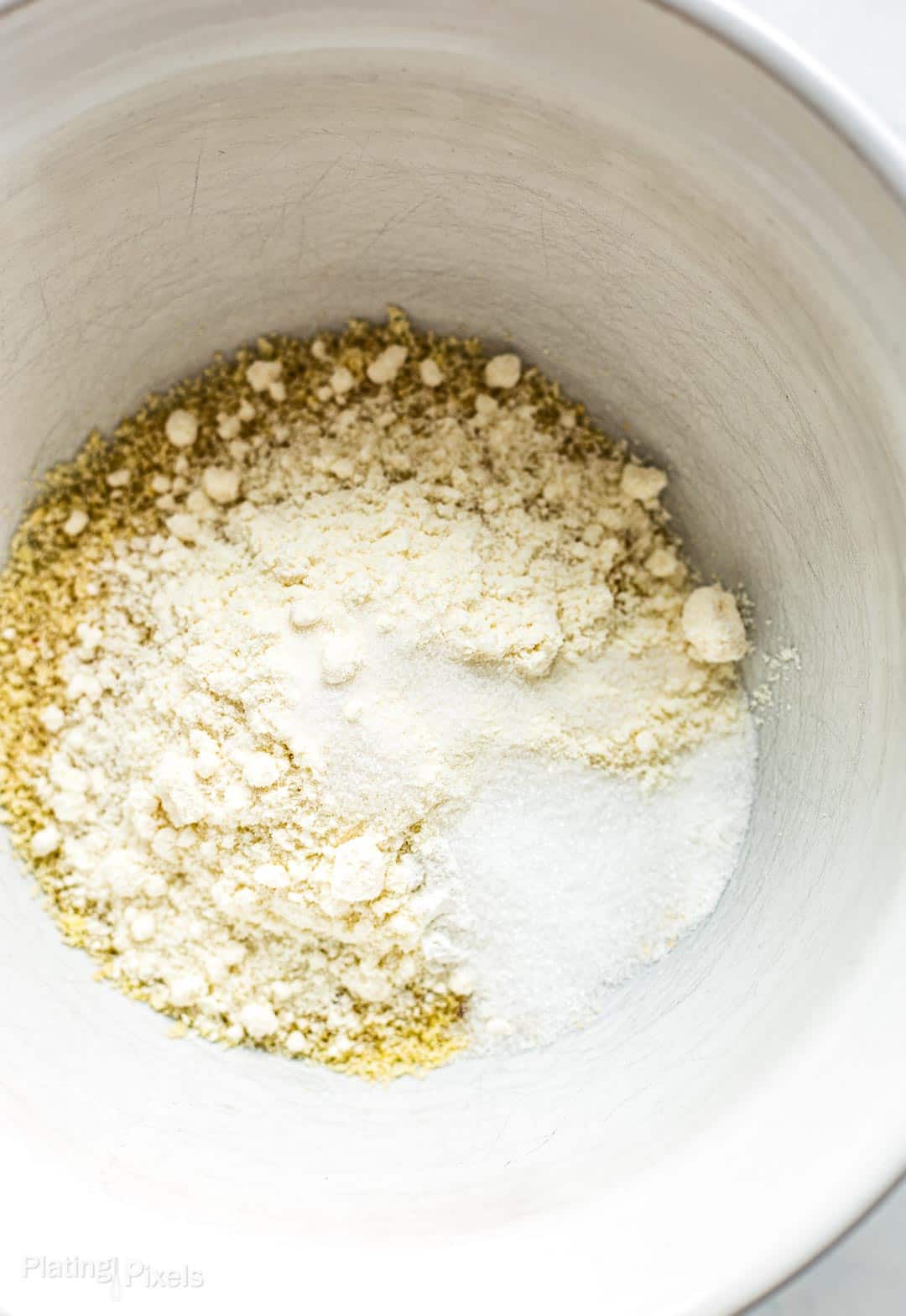 Dry ingredients in a bowl for Keto English Muffins