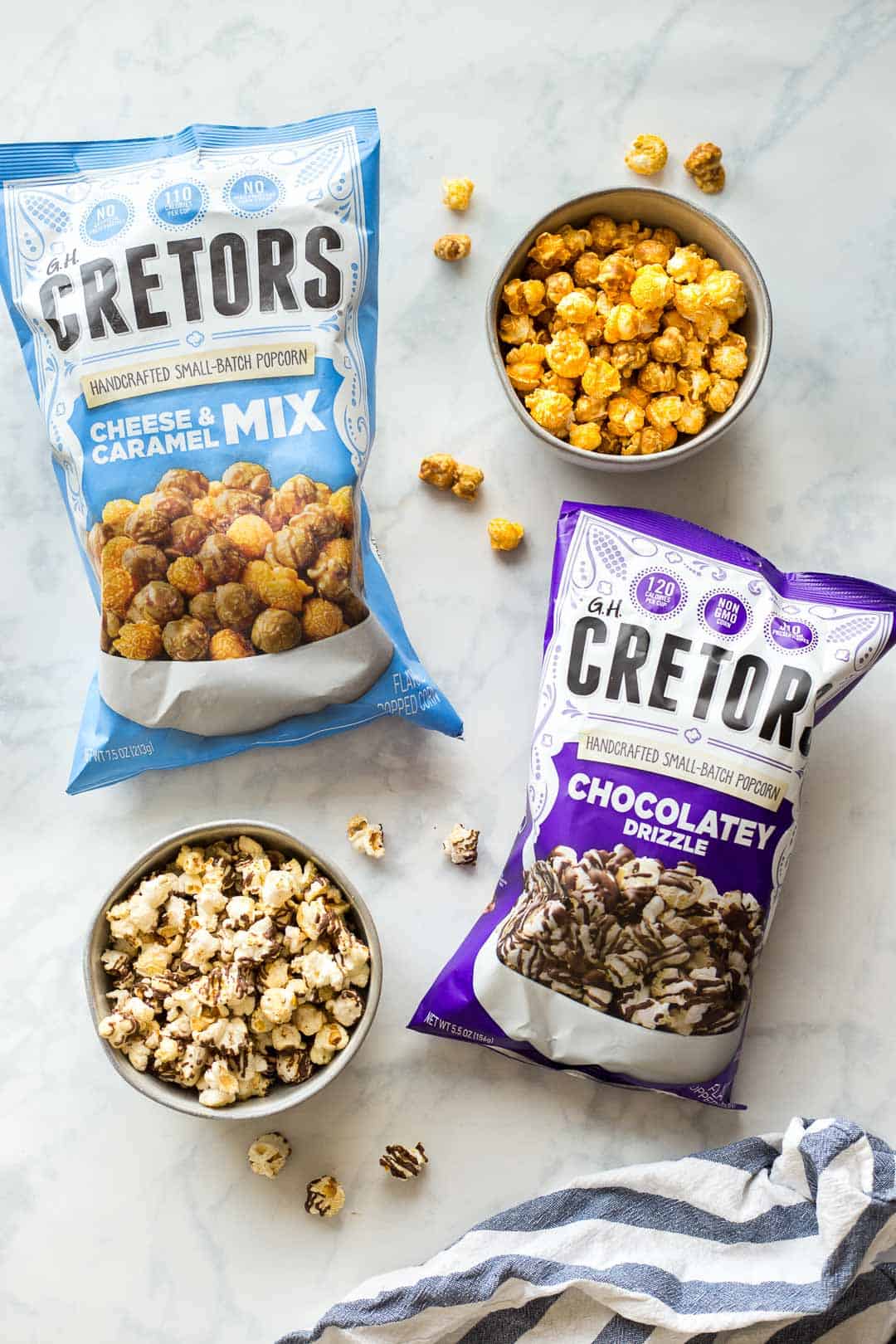 2 bags of G.H. Cretors Handcrafted & Small-batch Gourmet Popcorn